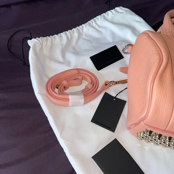 Alexander Wang Studded Pink Leather Crossbody Bag - Picture 14 of 17